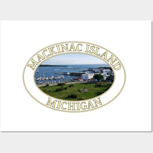 Mackinac Island Harbor in Michigan Posters and Art